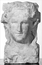 Small Marble Support in the Form of Dionysos Herm, part of a piece of furniture, 1st century A.D; Italian marble; 13.8 cm