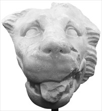 Head of a Lion; Greece, Europe; about 310 B.C; Pentelic? marble; 23.5 x 24 x 23 cm, 9 1,4 x 9 7,16 x 9 1,16 in