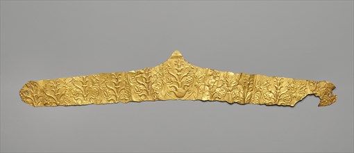 Funerary Headband; Italy; about 300 B.C; Gold; 28 cm, 11 in