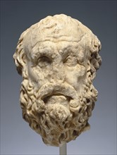Portrait Head of Diogenes; Roman Empire; late 2nd century; Marble; 33 cm, 13 in