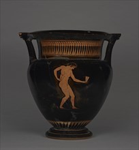 Mixing Vessel with a Dancing Girl; Myson, Greek, Attic, active 500 - 475 B.C., Athens, Greece; about 490 B.C; Terracotta