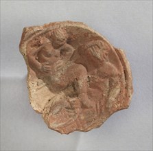 Lamp, comprised of 2 Joined Fragments, Athens, Greece; 3rd century; Terracotta; 5.7 x 4.9 cm, 2 1,4 x 1 15,16 in