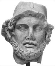 Portrait of a Strategos, So-Called Alkibiades, Roman Empire; 1st–2nd century A.D; Marble; 30 cm, 11 13,16 in