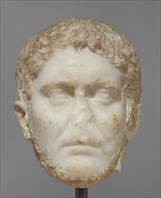 Portrait Head of a Man; Roman Empire; mid-3rd century; Italian marble; 26 × 19.5 × 20.5 cm, 10 1,4 × 7 11,16 × 8 1,16 in