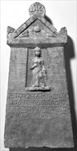 Grave Stele of Antonina; Asia Minor; A.D. 216–217; Asia Minor marble; 69.5 × 34.5 cm, 27 3,8 × 13 9,16 in
