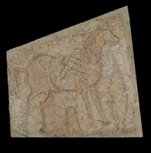 Mosaic of a Horse with Saddle; Syria; 5th - 6th century; Mosaic; 147.3 x 146 cm, 58 x 57 1,2 in