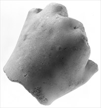 Sculptural Fragment: Left Hand; Greece; about 320 B.C; Marble; 5.5 × 9.6 × 9.1 cm, 2 3,16 × 3 3,4 × 3 9,16 in