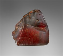 Pendant of a Female Head in Profile; Italy; 525 - 480 B.C; Amber; 57 × 56 × 30 mm, 2 1,4 × 2 3,16 × 1 3,16 in