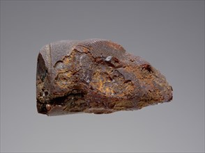 Pendant: Ram's Head; Italy; 525 - 480 B.C; Amber; 40 × 22 × 24 mm, 1 9,16 × 7,8 × 15,16 in
