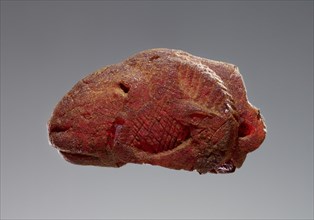 Pendant: Ram's Head; Italy; 500 - 400 B.C; Amber; 20.5 × 15 × 28 mm, 13,16 × 9,16 × 1 1,8 in