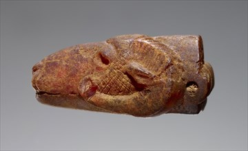 Pendant: Ram's Head; Italy; 500 - 400 B.C; Amber; 20.5 × 12.5 × 27.5 mm, 13,16 × 1,2 × 1 1,16 in