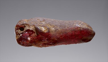 Pendant: Bovine Head; Italy; 500 - 400 B.C; Amber; 35 × 24 × 13 mm, 1 3,8 × 15,16 × 1,2 in