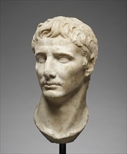 Portrait Head of Augustus; Roman Empire; 25-1 B.C; Marble; 39 x 21 x 24 cm, 15 3,8 x 8 1,4 x 9 7,16 in