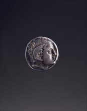 Didrachm; Cyrene, Cyrenaica, North Africa; 308 - 277 B.C; Silver; 0.0078 kg, 0.0172 lb