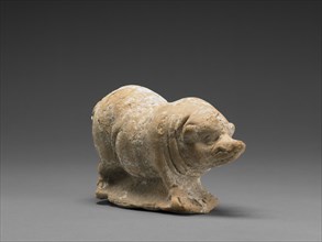 Rattle in the Shape of a Pig; Centuripe, Sicily, Italy; 3rd century B.C; Terracotta with traces of Polychromy; 8.3 x 5.4 x 13.5