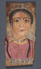 Mummy Portrait of a Woman; Egypt; 175 - 200; Tempera on wood; 28.2 × 14.5 cm, 11 1,8 × 5 11,16 in