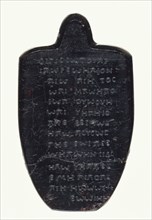 Gnostic Amulet Engraved on a Garnet; Europe, ?, 18th century; Garnet; 6.9 × 4 cm, 2 11,16 × 1 9,16 in