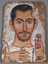 Mummy Portrait of a Man; Attributed to the Brooklyn Painter, Romano-Egyptian, mid-3rd century A.D., Egypt; 220 - 250; Tempera