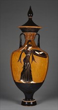 Prize Vessel from the Athenian Games; Attributed to the Marsyas Painter, Greek, Attic, active 330 - 320 B.C., Athens, Greece