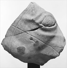 Fragment of a Relief of a Horse's Head; Greece, Attica, about 540 B.C; Hymettan marble; 22.6 × 21.5 × 8 cm