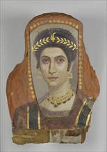 Mummy Portrait of a Woman; Attributed to the Isidora Master, Romano-Egyptian, active 100 - 125, Egypt; A.D. 100; Encaustic