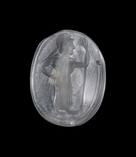Engraved Scaraboid; Greece; about 500 B.C; Rock crystal; 0.7 × 1.3 × 1 cm, 1,4 × 1,2 × 3,8 in