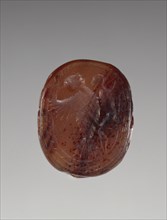 Engraved Scarab; Greece; fourth quarter of 6th century B.C; Carnelian; 0.8 × 1.3 × 1 cm, 5,16 × 1,2 × 3,8 in