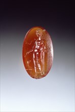 Engraved gem; Greece; 3rd century B.C; Carnelian; 0.4 x 2.5 x 1.5 cm, 3,16 x 1 x 9,16 in
