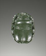 Scarab; about 500 B.C; Green jasper; 0.9 × 1.6 × 1.2 cm, 3,8 × 5,8 × 1,2 in