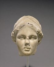 Head of Athena; Asia Minor; 160 - 150 B.C; Marble; 32.5 × 27 × 29 cm, 12 13,16 × 10 5,8 × 11 7,16 in