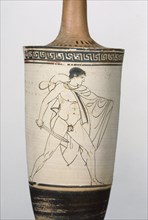 Attic White-Ground Lekythos; Possibly Tymbos Painter, Greek, Attic, active about 460 B.C., Athens, Greece; about 460 B.C