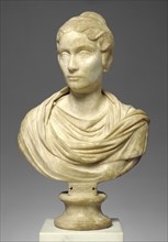 Bust of a Woman; Rome, Lazio, Italy; 150 - 160; Marble; 67.5 × 42.5 × 20 cm, 26 9,16 × 16 3,4 × 7 7,8 in