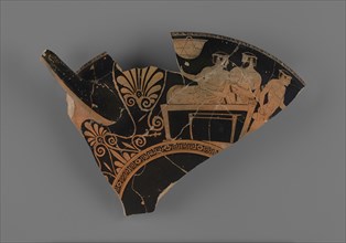 Attic Red-Figure Kylix Fragment; Attributed to Euaion Painter, Greek, Attic, active about 460 - 440 B.C., Athens, Greece