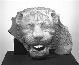 Lion's Head Waterspout; Greece, Attica, about 400 B.C; Marble; 31.5 × 41.5 × 32 cm, 12 3,8 × 16 5,16 × 12 5,8 in