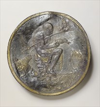 Plate with a Fisherman; Eastern Mediterranean; 500 - 600; Silver with gilding; 41.3 cm, 16 1,4 in