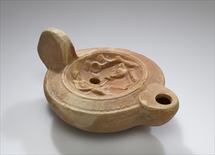 Lamp; Roman Empire; 3rd century; Terracotta; 5 x 8.4 x 11.7 cm, 1 15,16 x 3 5,16 x 4 5,8 in