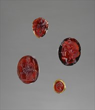 Cameo Gem; 1st century; Garnet; 1.2 × 1 × 0.6 cm, 7,16 × 3,8 × 3,16 in