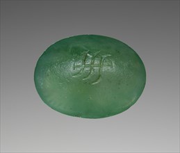 Engraved Gem with Chnoubis; 100 - 250; Green chalcedony; 1.5 × 1.2 cm, 9,16 × 1,2 in