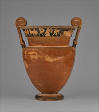 Vessel with Herakles and Alkyoneus; Attributed to Kleophrades Painter and a pupil, Greek, Attic, active 505 - 475 B.C., Athens