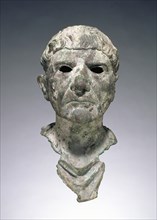 Bust of a Man; Spain; 90 - 110; Bronze; 38 × 17.9 × 22.4 cm, 14 15,16 × 7 1,16 × 8 13,16 in
