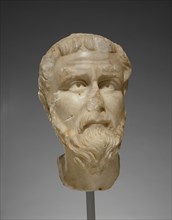 Head of a Priest or Saint; Asia Minor; 5th century; Marble; 28.3 × 15.5 × 21 cm, 11 1,8 × 6 1,8 × 8 1,4 in