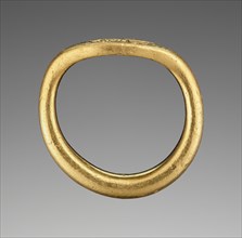 Sow; Etruria, ?, about 500 B.C; Gold; 1.9 × 1 × 0.2 cm, 3,4 × 3,8 × 1,16 in