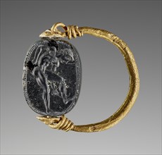 Gem with an Athlete Cleaning Himself with a Strigil; Attributed to Epimenes, Greek, active about 500 B.C., Cyclades, Greece