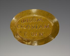 Engraved Gem with a Scorpion and a Magical Inscription; 100 - 250; Yellow jasper; 1.5 × 1.1 × 0.3 cm, 5,8 × 7,16 × 1,8 in