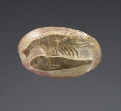 Cameo Gem; 1st century; Sardonyx(?, discolored brown on white-pink; 2.9 × 0.6 cm, 1 1,8 × 1,4 in