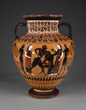 Storage Jar; Attributed to Group E, Workshop of Exekias, Greek, Attic, active 560 - 540 B.C., Athens, Greece; about 550 B.C