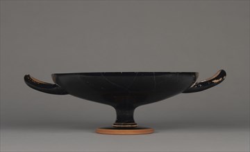 Red-Figure Kylix; Apollodoros, Greek, Attic, active about 500 B.C., Athens, Greece; about 500 B.C; Terracotta; 8.3 × 26.7 × 19