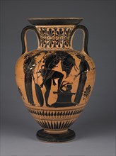 Attic Black-Figure Amphora; Attributed to Leagros Group, Greek, Attic, active 525 - 500 B.C., Athens, Greece; about 510 B.C
