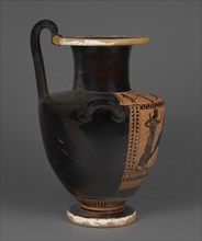 Black-Figure Hydria; Lykomedes Painter; Athens, Greece; about 520 - 510 B.C; Terracotta; 37 × 33 × 25.2 cm