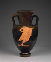Storage Jar with a Youthful Dancer; Attributed to Berlin Painter, Greek, Attic, active about 500 - about 460 B.C., Athens